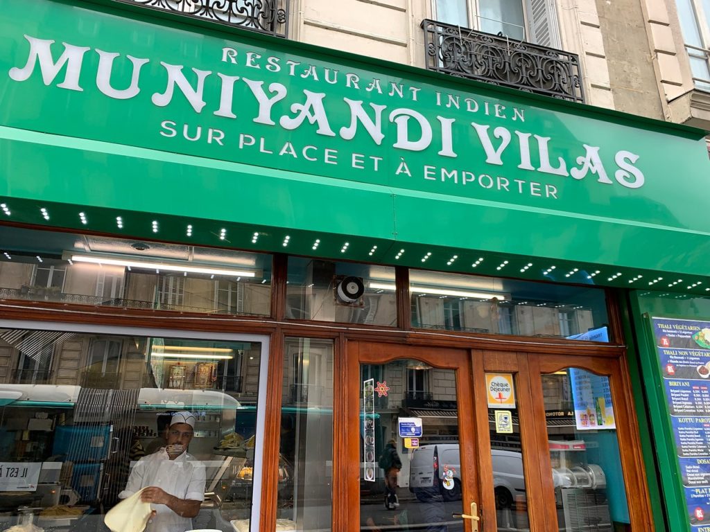 Muniyandi Vilas - meilleurs restaurants indiens à Paris
