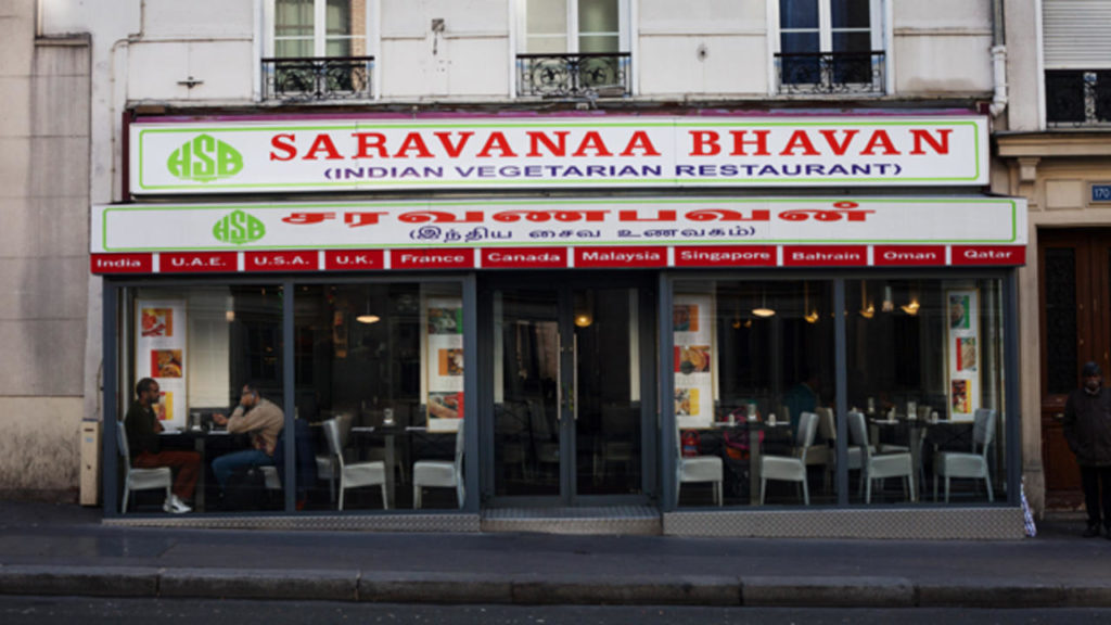 Saravanaa Bhavan - meilleurs restaurants indiens à Paris