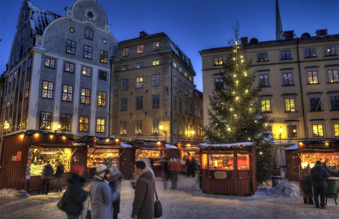 Le marché de Noël de la vieille ville de Stockholm
