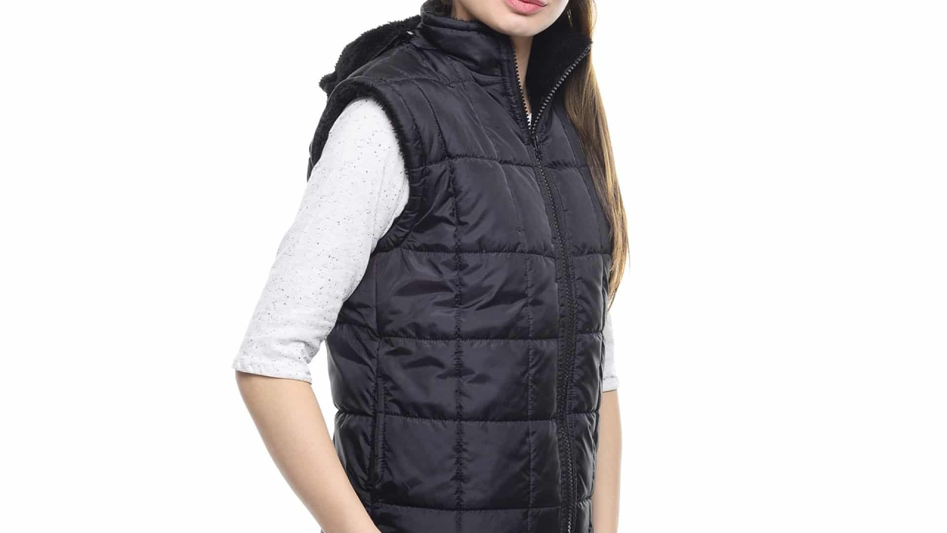 Gilet D’hiver Femme Matelassé Sans Manches - Capuche Amovible, Imperméable, Léger Et Chaud