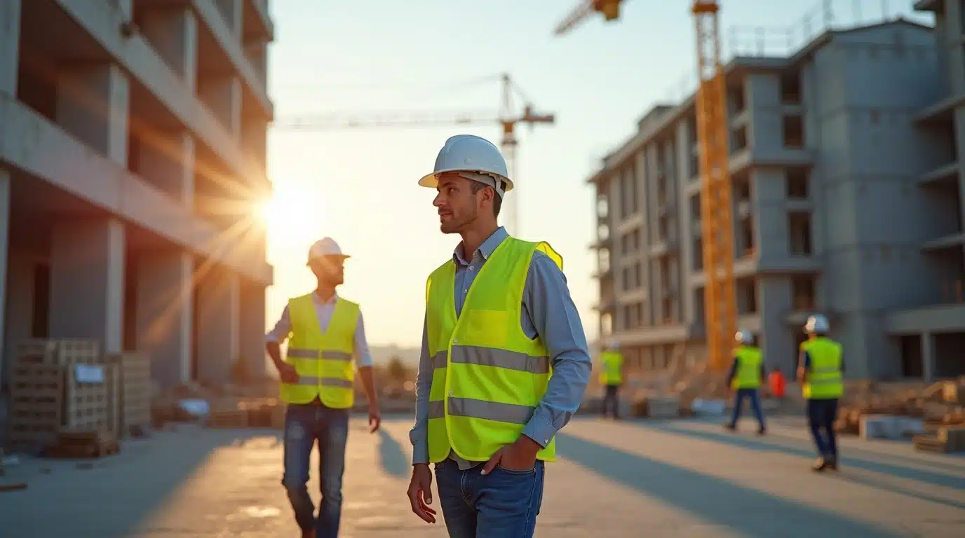 Chantier urbain moderne illustrant les actualités du secteur du bâtiment