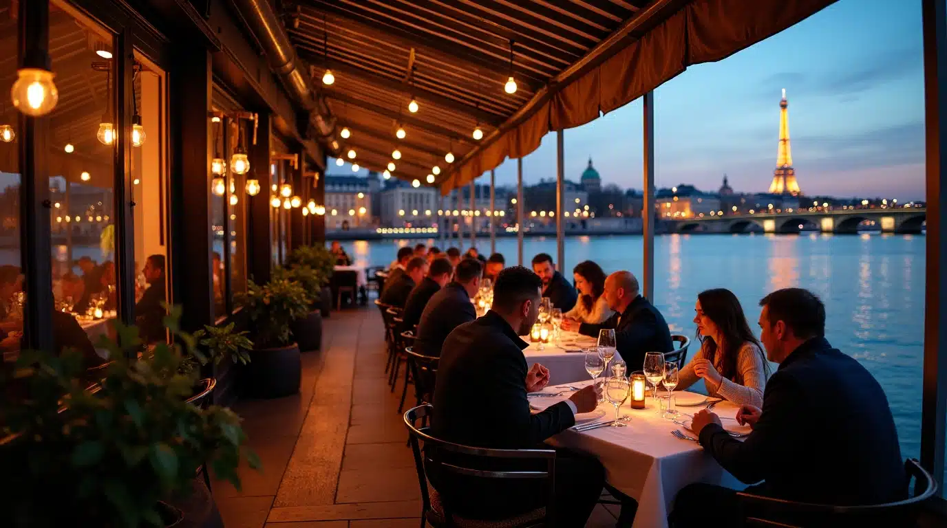 Péniche restaurant à Paris sur la Seine