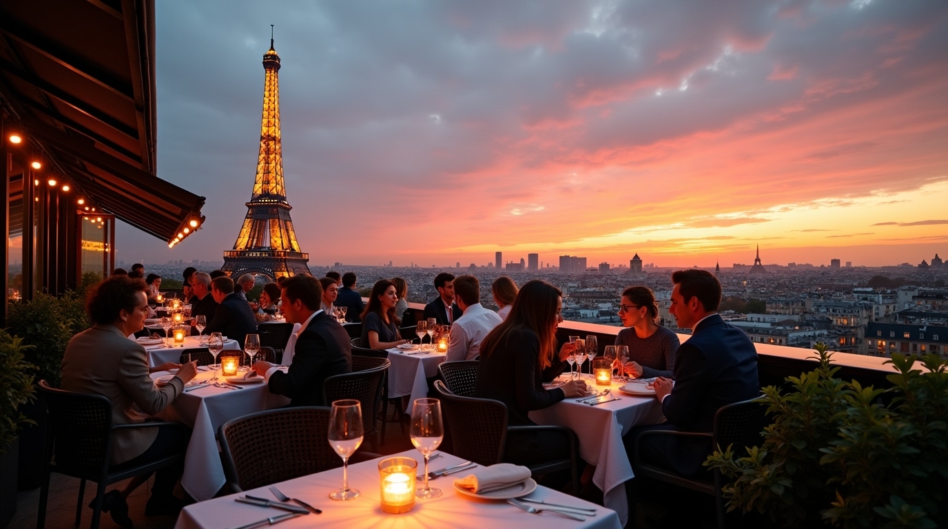 Restaurant rooftop Paris